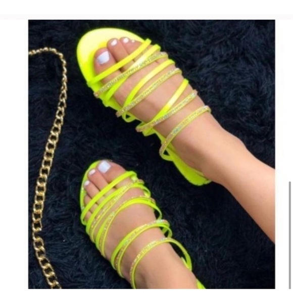 Sandals embellished strappy sling back NIB - Picture 3 of 5